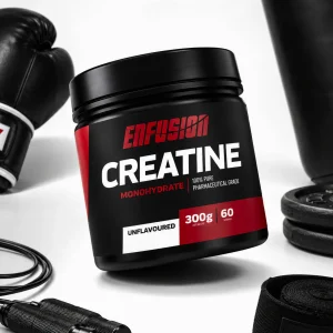 Enfusion Creatine tub with training equipment