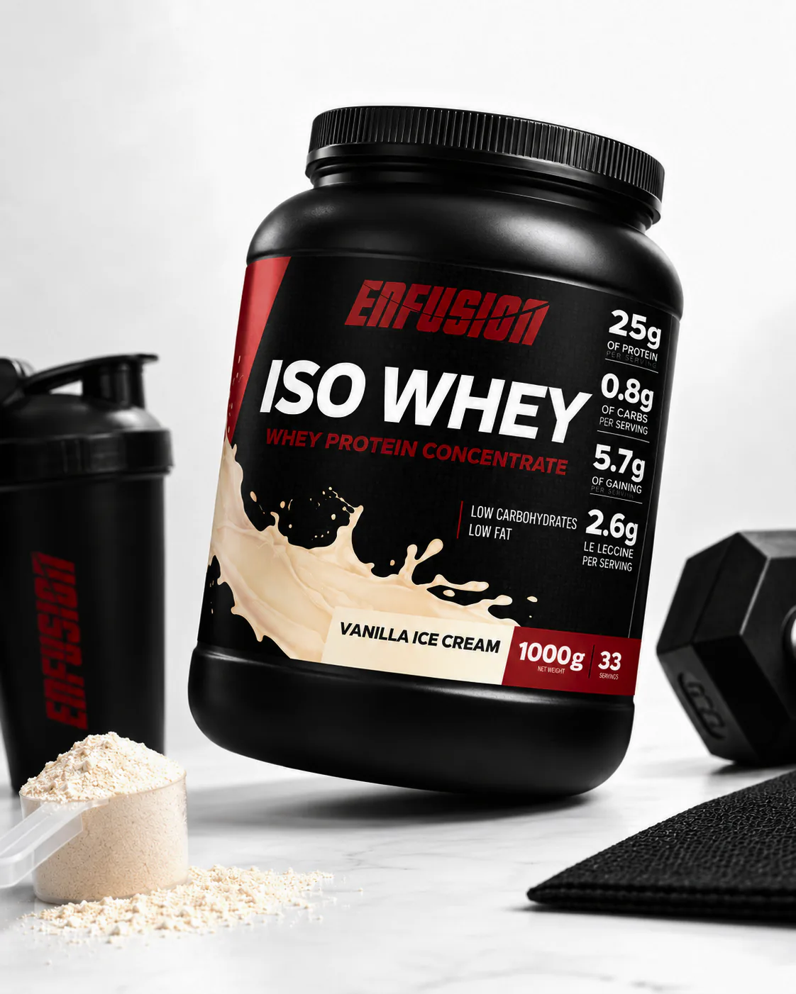 ENFUSION Iso Whey protein tub