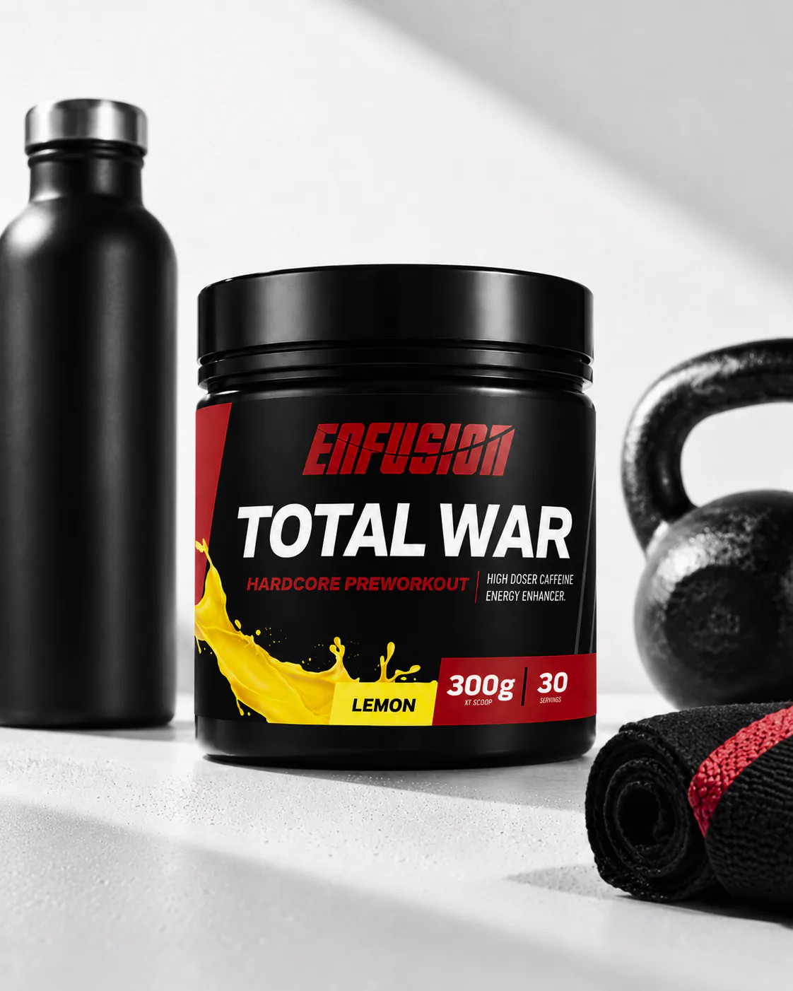 ENFUSION Total War pre-workout tub